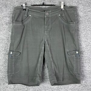 KÜHL Gray Cargo‎ Shorts Womens Size 12 Utility Hiking Outdoor Casual